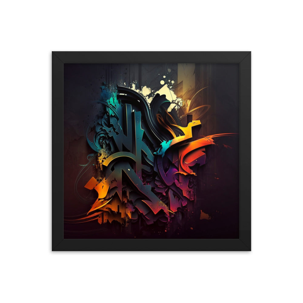 Framed printed poster | Graffiti Abstract 'FOURTH AVE'