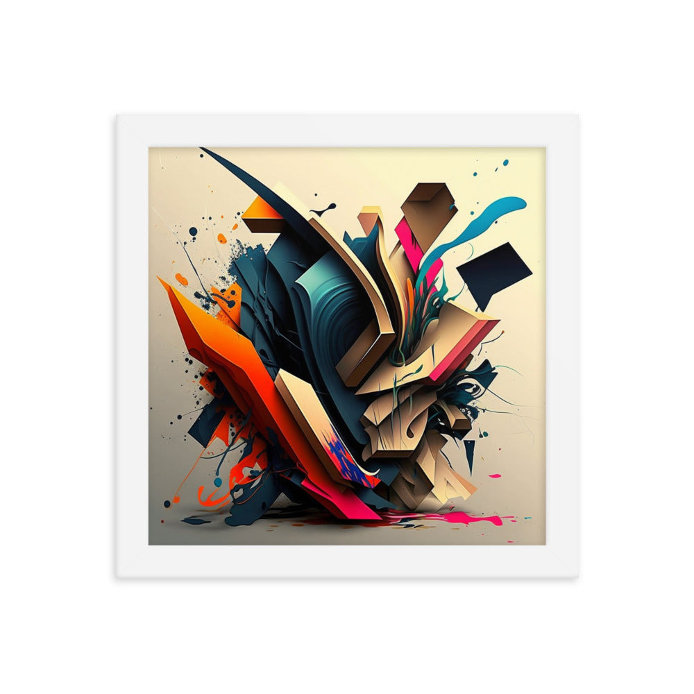 Framed printed poster | Graffiti Abstract 'RUSKIN AVE'