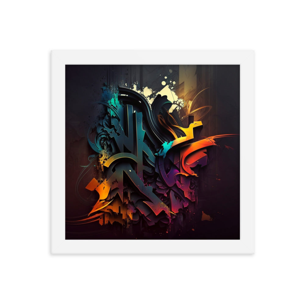 Framed printed poster | Graffiti Abstract 'FOURTH AVE'