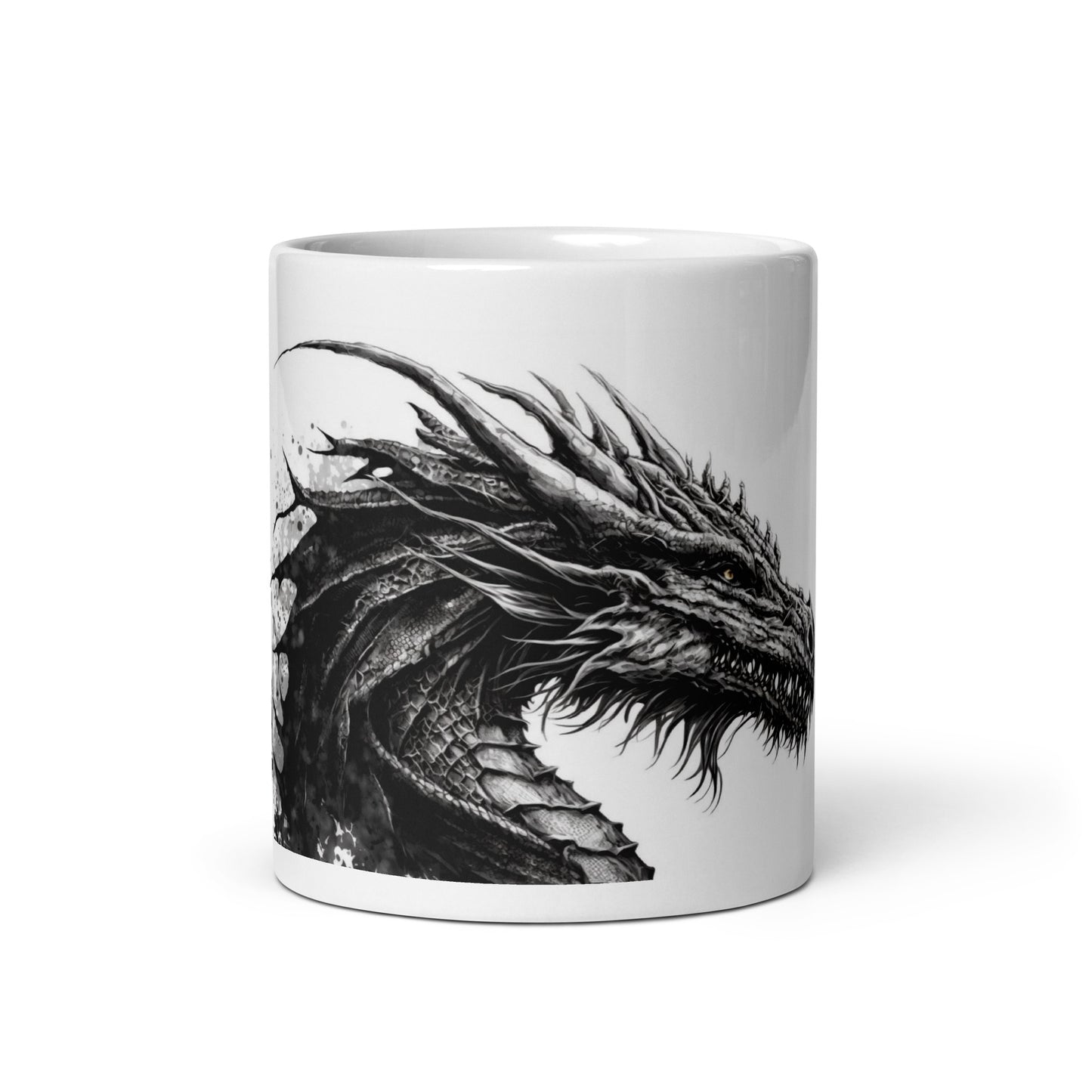 White Glossy Mug | Dragon 'MEOZURTH'